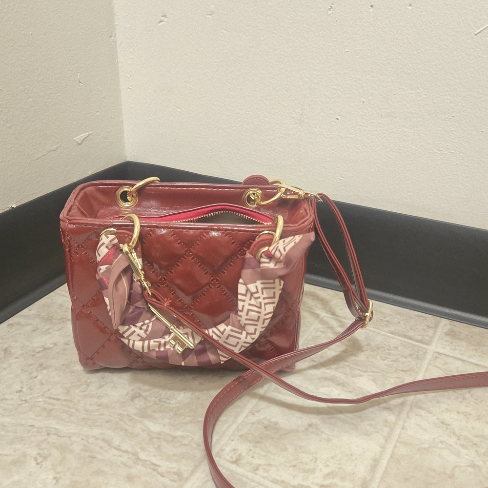 Elegant Red Quilted Handbag